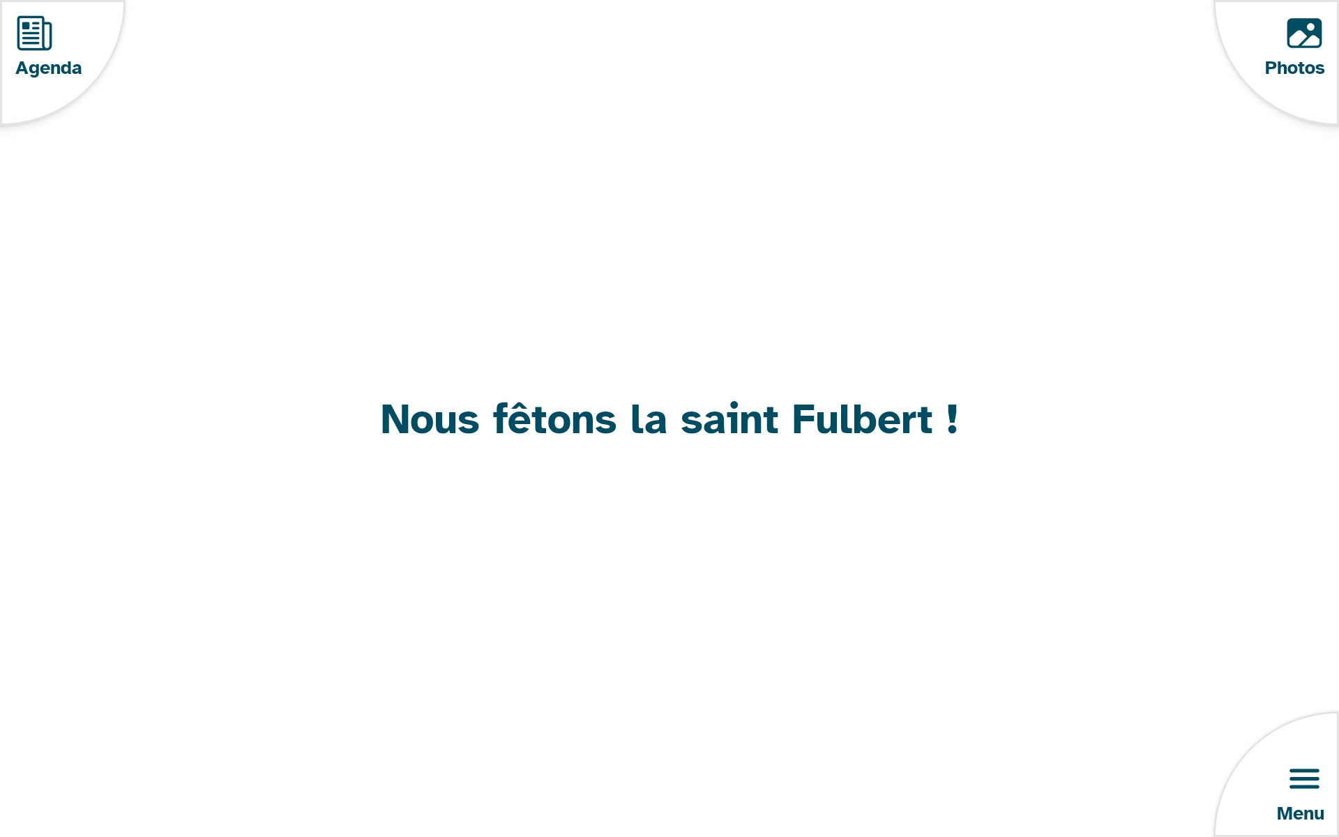 Interface accueil tablette MarcelTV avec modules Agenda Photos Menu