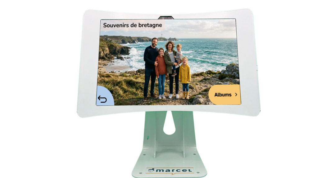 Les photos de la famille, sur son écran, sans rien toucher