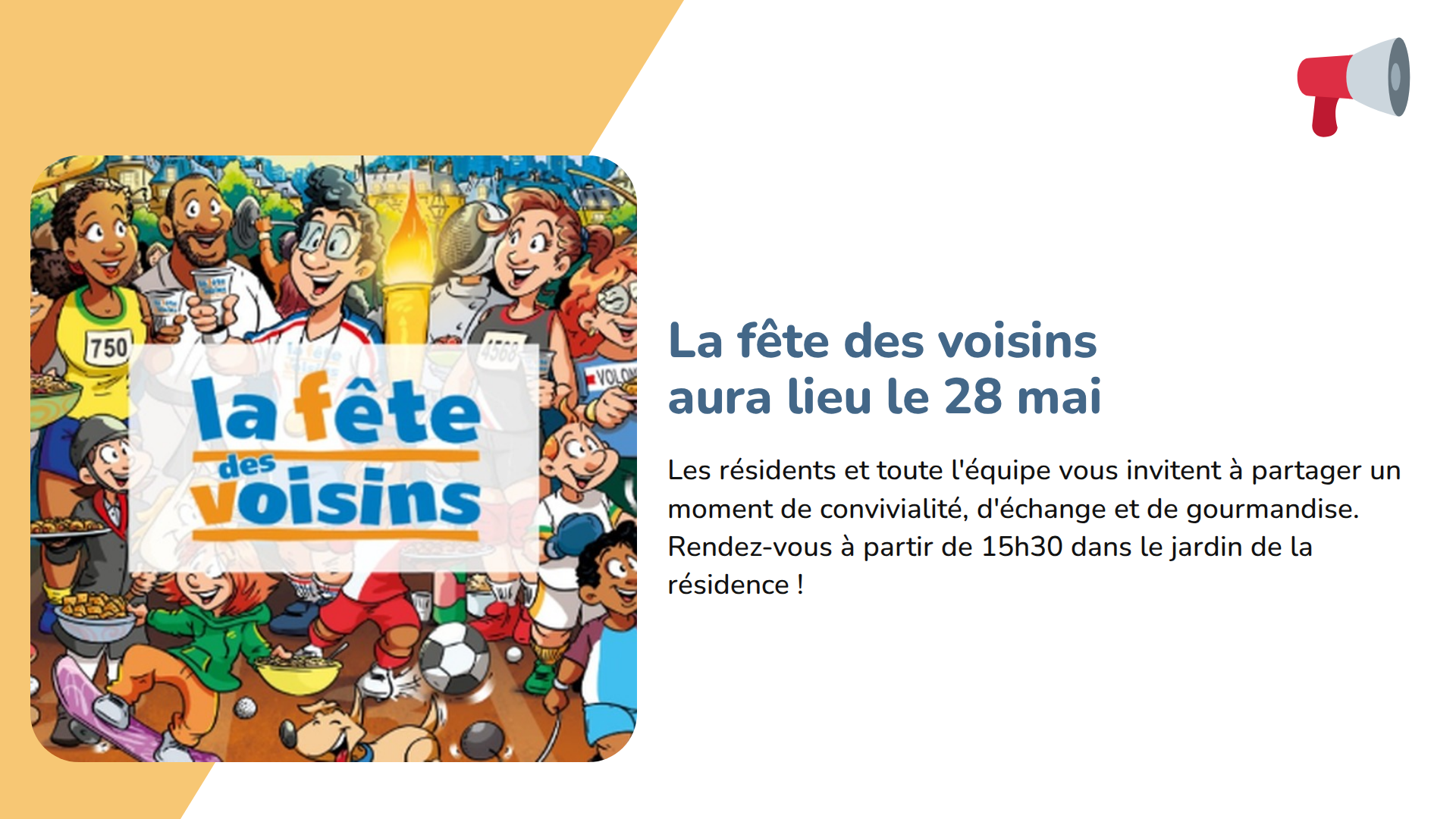 Une actualité affichée sur un écran collectif de l’établissement